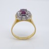 A RUBY AND DIAMOND CLUSTER RING - 2