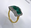 AN EMERALD AND DIAMOND RING - 2