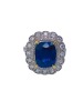 A BURMESE SAPPHIRE AND DIAMOND RING