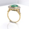 A COLOMBIAN EMERALD AND DIAMOND RING - 3