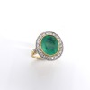 A COLOMBIAN EMERALD AND DIAMOND RING - 4