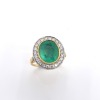 A COLOMBIAN EMERALD AND DIAMOND RING - 5