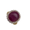 A RUBY AND DIAMOND RING - 2