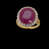 A RUBY AND DIAMOND RING - 3