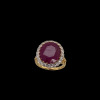 A RUBY AND DIAMOND RING - 4