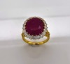 A RUBY AND DIAMOND RING - 5