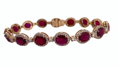 A RUBY AND DIAMOND BRACELET