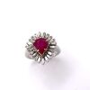 A BURMESE RUBY AND DIAMOND RING - 4