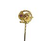 AN ANTIQUE CHIMERA RUBY SET STICKPIN - 3