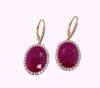 A PAIR OF RUBY AND DIAMOND EARRINGS - 2