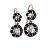 A PAIR OF ANTIQUE RUSSIAN DIAMOND EARRINGS