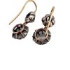 A PAIR OF ANTIQUE DIAMOND EARRINGS - 2