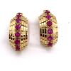 A PAIR OF RUBY COCKTAIL EARRINGS - 3