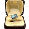 A VINTAGE ZIRCON AND DIAMOND CROSSOVER RING - 4