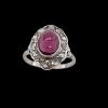AN ANTIQUE TOURMALINE AND DIAMOND CLUSTER RING - 3