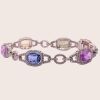 AN IMPRESSIVE UNHEATED CEYLON SAPPHIRE AND DIAMOND BRACELET - 3