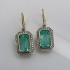 AN IMPRESSIVE PAIR OF COLOMBIAN EMERALD AND DIAMOND EARRINGS - 2