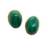 A PAIR OF MALACHITE EARRINGS