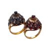 TWO VINTAGE GEM SET PRINCESS RINGS - 2