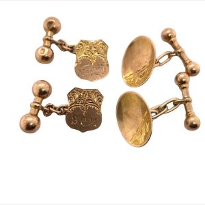 TWO PAIRS OF ANTIQUE CUFFLINKS