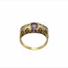 AN AMETHYST AND DIAMOND RING - 2