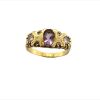 AN AMETHYST AND DIAMOND RING - 3