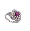 A VINTAGE RUBY AND DIAMOND RING - 2