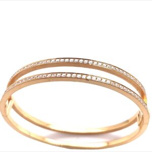 A HINGED DIAMOND BANGLE