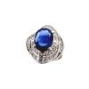 A SAPPHIRE AND DIAMOND RING - 4