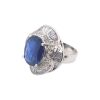 A SAPPHIRE AND DIAMOND RING - 5