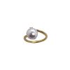 A PEARL AND DIAMOND RING - 2