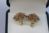 A PAIR OF RETRO RUBY AND DIAMOND EARRINGS - 2