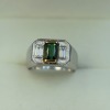 A TOURMALINE AND DIAMOND DRESS RING