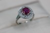 A FINE BURMESE RUBY AND DIAMOND RING - 4