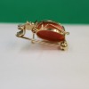 A CORAL BEETLE BROOCH - 4