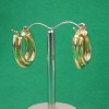 A PAIR OF ITALIAN GOLD EARRINGS - 3