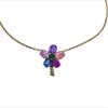 A MULTI COLOURED UNHEATED CEYLON SAPPHIRE, EMERALD AND DIAMOND NECKLACE - 2