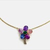 A MULTI COLOURED UNHEATED CEYLON SAPPHIRE, EMERALD AND DIAMOND NECKLACE - 3