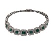 AN EMERALD AND DIAMOND BRACELET