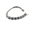 AN EMERALD AND DIAMOND BRACELET - 2