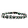 AN EMERALD AND DIAMOND BRACELET - 4