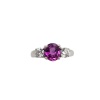 A PINK SAPPHIRE AND DIAMOND RING