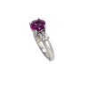 A PINK SAPPHIRE AND DIAMOND RING - 2