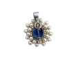 A TOPAZ AND PEARL PENDANT/BROOCH - 2