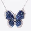 A SAPPHIRE BUTTERFLY PENDANT - 2