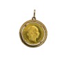 A GOLD COIN SET PENDANT - 2