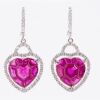 A PAIR OF RUBY AND DIAMOND EARRINGS - 2