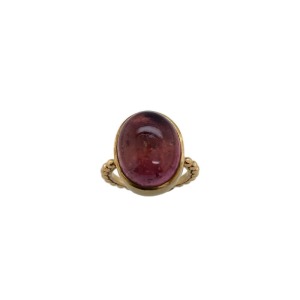 A TOURMALINE GOLD RING