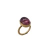 A TOURMALINE GOLD RING - 2