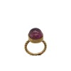 A TOURMALINE GOLD RING - 3